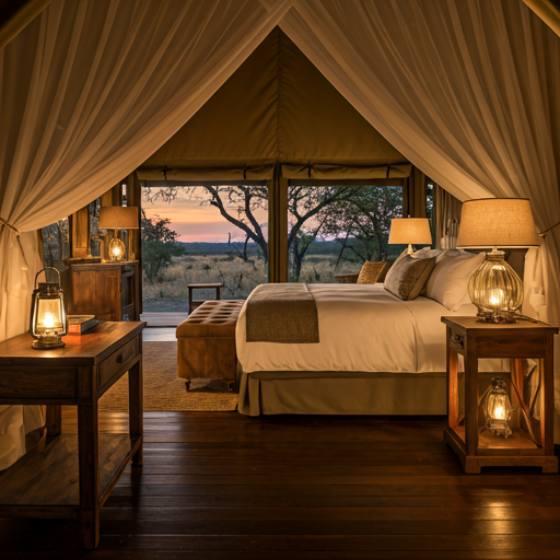 Luxury safari tent in Tanzania